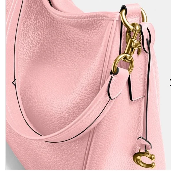 COACH NWOT Pebble Leather Cary Shoulder Bag in Bubblegum - Picture 8 of 12